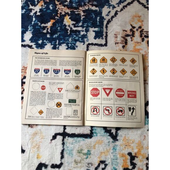 Vintage 1980s Travel Safety Guide Road Atlas bath art 80s road-trip ephemera - Picture 4 of 8